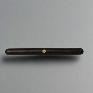 Vintage C. & H. Co. Black Enamel Seed Pearl Bar Brooch